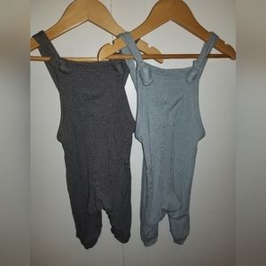 Two pairs bamboo overall 6-12 months